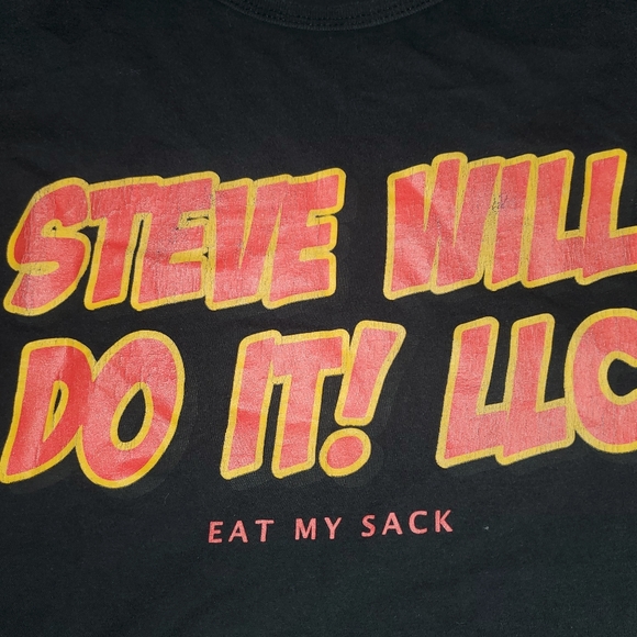 Full Send Steve Will Do It Graphic Tank Top, Black, Large - Picture 2 of 4